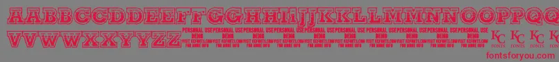 ThelineUpdemoKcfonts Font – Red Fonts on Gray Background