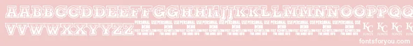 ThelineUpdemoKcfonts Font – White Fonts on Pink Background