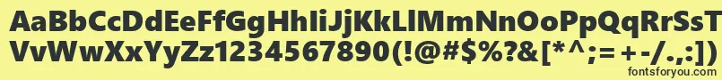 SegoeUiBlack Font – Black Fonts on Yellow Background