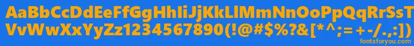 SegoeUiBlack Font – Orange Fonts on Blue Background