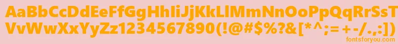 SegoeUiBlack Font – Orange Fonts on Pink Background