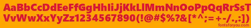 SegoeUiBlack Font – Red Fonts on Orange Background