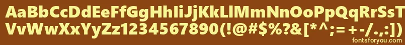 SegoeUiBlack Font – Yellow Fonts on Brown Background