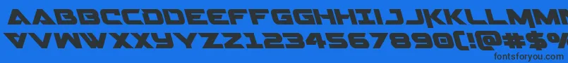 Gemina2left Font – Black Fonts on Blue Background