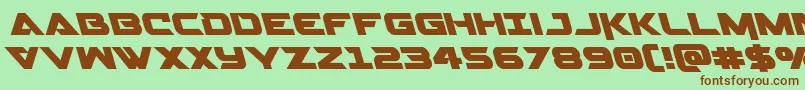Gemina2left Font – Brown Fonts on Green Background