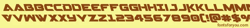 Gemina2left Font – Brown Fonts on Yellow Background