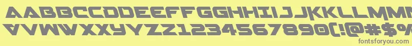 Gemina2left Font – Gray Fonts on Yellow Background