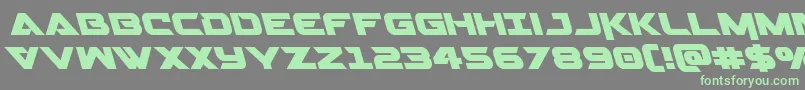 Gemina2left Font – Green Fonts on Gray Background