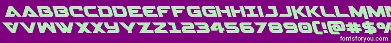 Gemina2left Font – Green Fonts on Purple Background