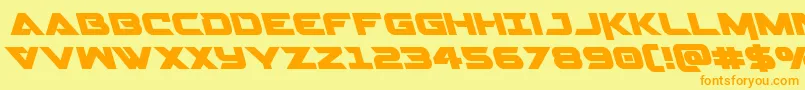 Gemina2left Font – Orange Fonts on Yellow Background