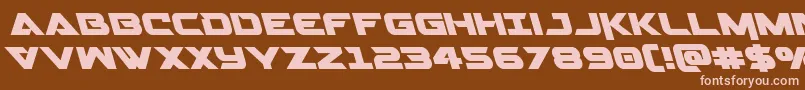 Gemina2left Font – Pink Fonts on Brown Background
