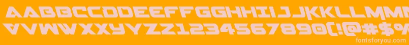 Gemina2left Font – Pink Fonts on Orange Background