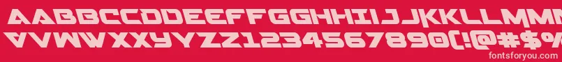 Gemina2left Font – Pink Fonts on Red Background