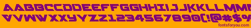 Gemina2left Font – Purple Fonts on Orange Background