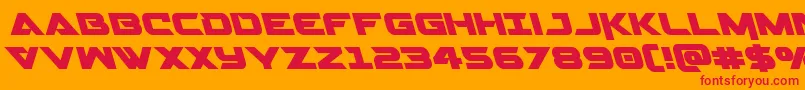 フォントGemina2left – オレンジの背景に赤い文字