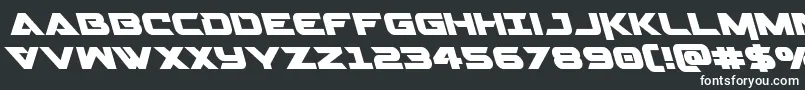 Gemina2left-fontti – valkoiset fontit mustalla taustalla