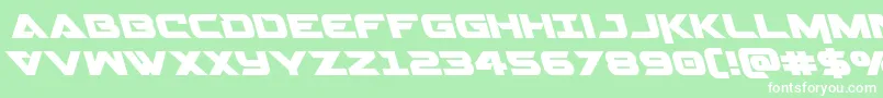 Gemina2left Font – White Fonts on Green Background