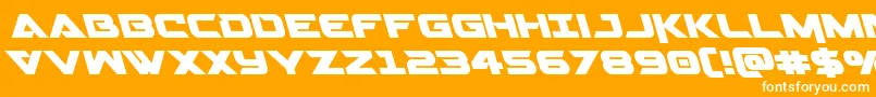 Gemina2left Font – White Fonts on Orange Background