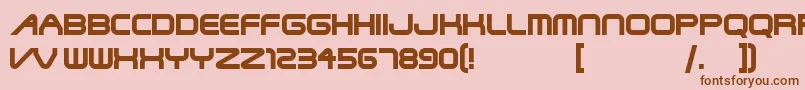 Steelwolfuntitled Font – Brown Fonts on Pink Background