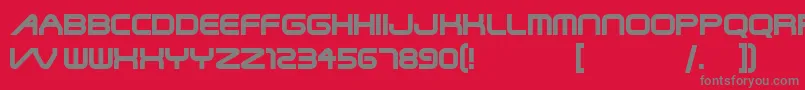 Steelwolfuntitled Font – Gray Fonts on Red Background