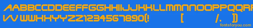 Steelwolfuntitled Font – Orange Fonts on Blue Background