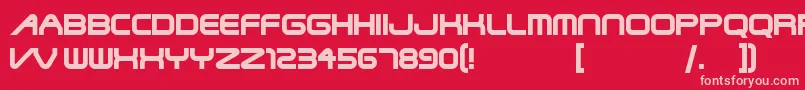 Steelwolfuntitled Font – Pink Fonts on Red Background