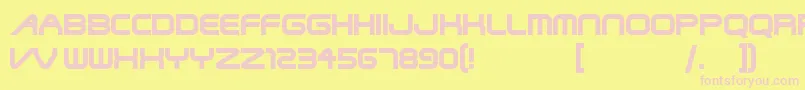 Steelwolfuntitled Font – Pink Fonts on Yellow Background