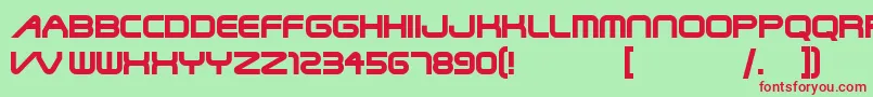 Steelwolfuntitled Font – Red Fonts on Green Background