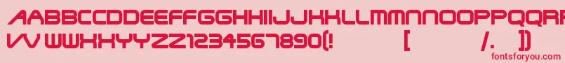 Steelwolfuntitled-Schriftart – Rote Schriften auf rosa Hintergrund