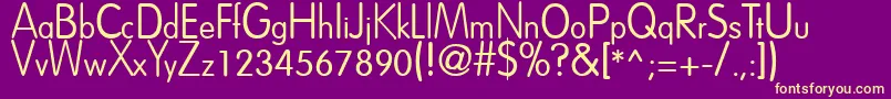 Dreamspeak Font – Yellow Fonts on Purple Background