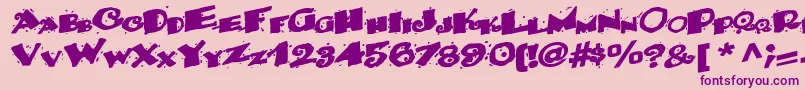 Backwater52Bold Font – Purple Fonts on Pink Background