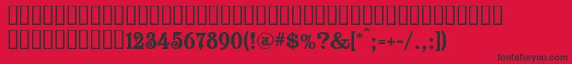 Casanova Font – Black Fonts on Red Background