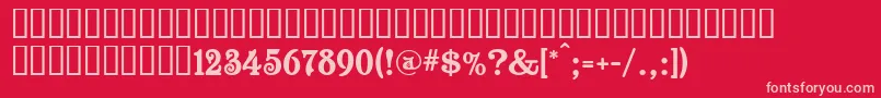 Casanova Font – Pink Fonts on Red Background