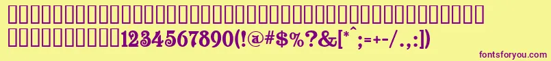 Casanova Font – Purple Fonts on Yellow Background