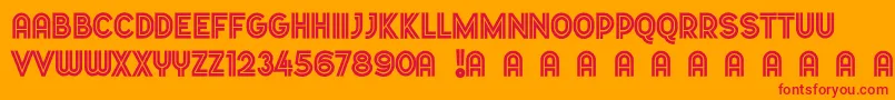 Dopestbymarsnevlight Font – Red Fonts on Orange Background