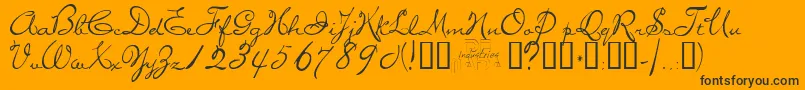 Missb Font – Black Fonts on Orange Background