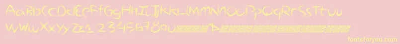 Thepulse Font – Yellow Fonts on Pink Background