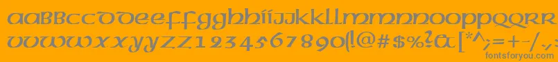 CelticNormal-Schriftart – Graue Schriften auf orangefarbenem Hintergrund