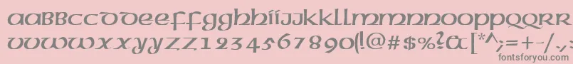 フォントCelticNormal – ピンクの背景に灰色の文字