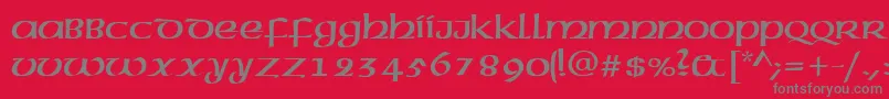CelticNormal Font – Gray Fonts on Red Background