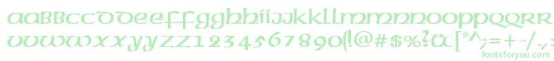 Czcionka CelticNormal – zielone czcionki