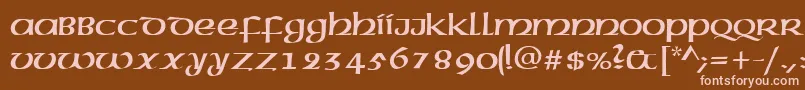 Saiba mais sobre a fonte CelticNormal Fonte CelticNormal – fontes rosa em um fundo marrom