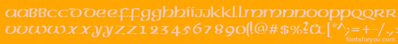Lisätietoja CelticNormal-fontista CelticNormal-fontti – vaaleanpunaiset fontit oranssilla taustalla