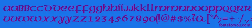Подробнее о шрифте CelticNormal Шрифт CelticNormal – фиолетовые шрифты на синем фоне