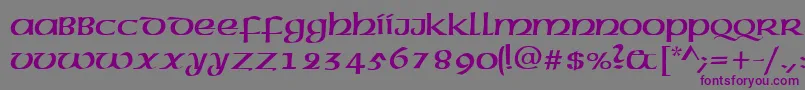 CelticNormal Font – Purple Fonts on Gray Background