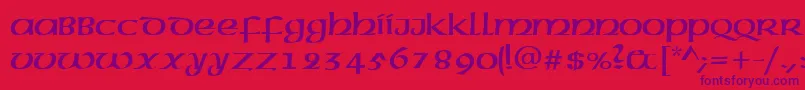 Więcej informacji o czcionce CelticNormal Czcionka CelticNormal – fioletowe czcionki na czerwonym tle