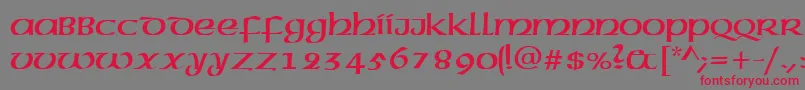 CelticNormal Font – Red Fonts on Gray Background