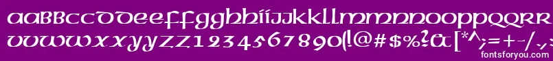 CelticNormal Font – White Fonts on Purple Background