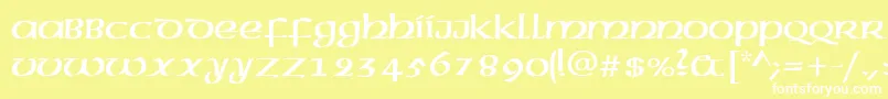 CelticNormal Font – White Fonts on Yellow Background