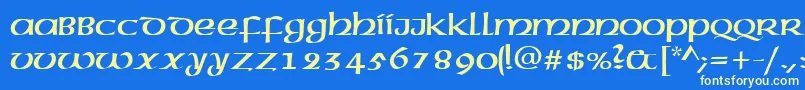 Шрифт CelticNormal – жёлтые шрифты на синем фоне